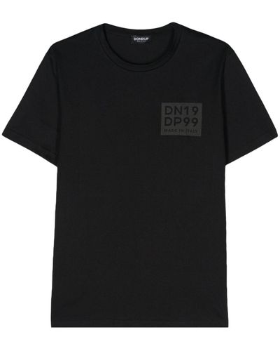 Dondup T-shirt Met Logoprint - Zwart