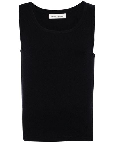 Extreme Cashmere No333 Fine-knit Tank Top - Black