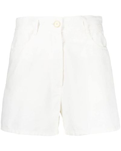 Forte Forte Cotton Canvas Short Shorts - White