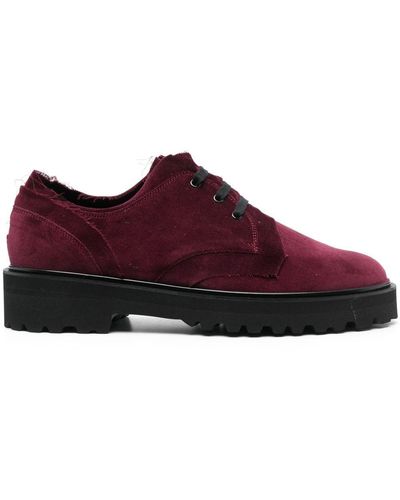 Yohji Yamamoto Zapatos derby con cordones - Rojo