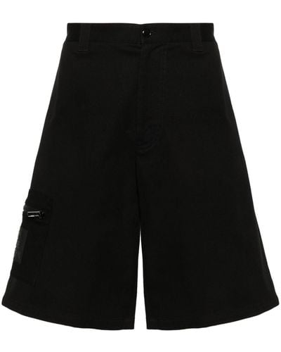 Moschino Logo-appliqué Bermuda Shorts - Black