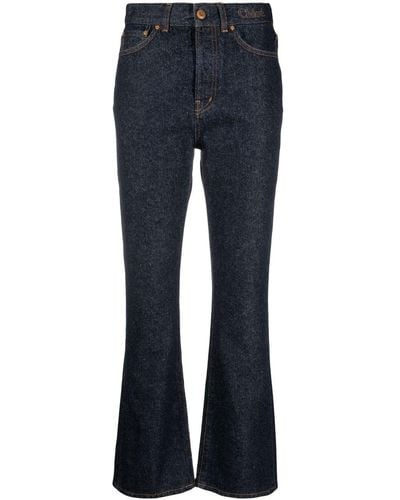Chloé Iconic Navy Flared Jeans - Blue