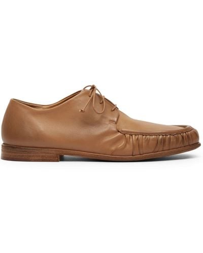 Marsèll Gathered Leather Derby Shoes - Brown