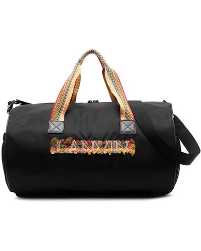 Lanvin Embroidered Logo Holdall Bag - Black
