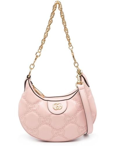Gucci Mini Schultertasche aus GG Matelasse - Pink