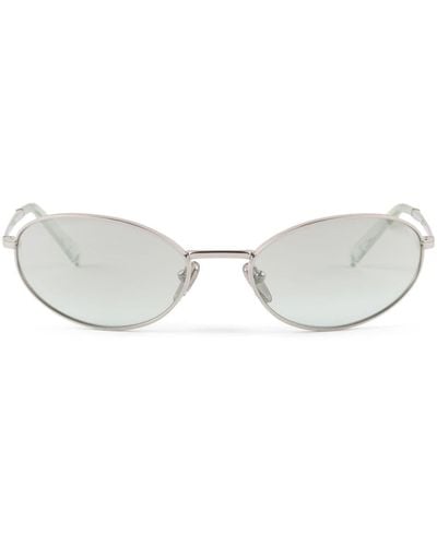 Prada Oval-frame Sunglasses - Gray