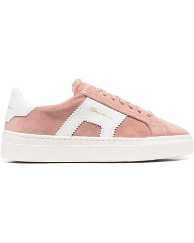 Santoni Panelled Low-top Trainers - Pink