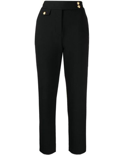 Veronica Beard Cropped High-waisted Pants - Black