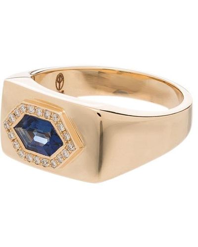 O Thongthai 14kt Yellow Gold Sapphire And Diamond Petra Ring - Metallic