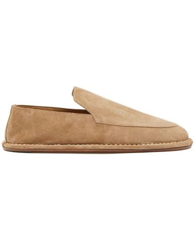 Maison Margiela Ross Suede Loafers - Natural