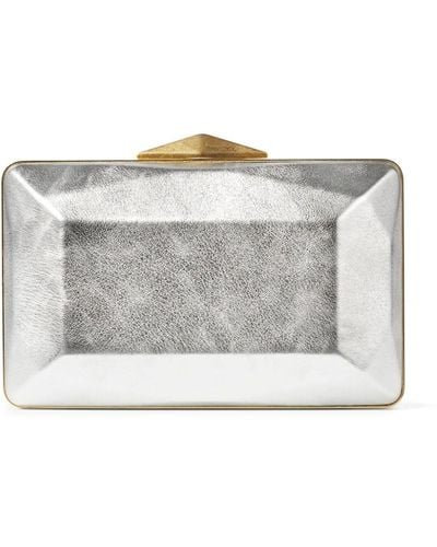 Jimmy Choo Diamond Box Clutch Bag - Grey