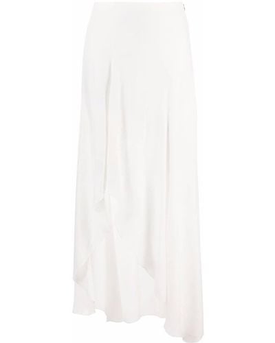 Patrizia Pepe Asymmetric Long Skirt - White