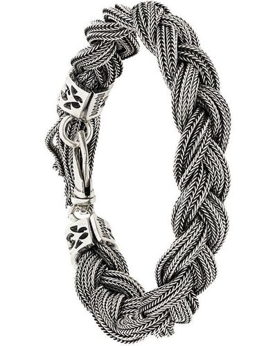 Emanuele Bicocchi Woven chain bracelet - Metálico