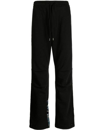 Maharishi Duelling Dragons-embroidered Track Trousers - Black