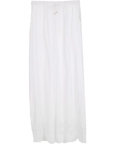 Amir Slama Broderie-anglaise Palazzo Trousers - White