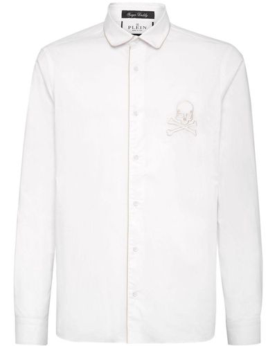 Philipp Plein Sugar Daddy Embroidered Shirt - White