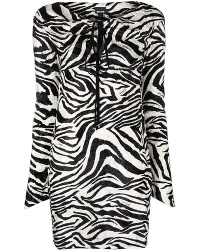 Just Cavalli Zebra Print Dress - Black