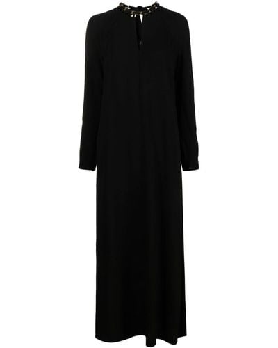 Zimmermann Chain-embellished Crepe Maxi Dress - Black