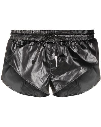 Mugler Drawstring Beach Shorts - Black
