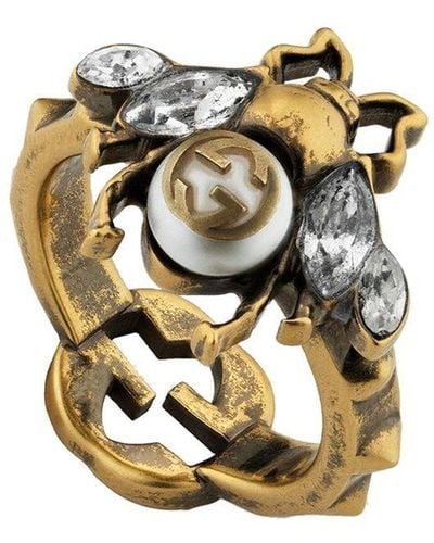Gucci Ring Met G Logo - Metallic