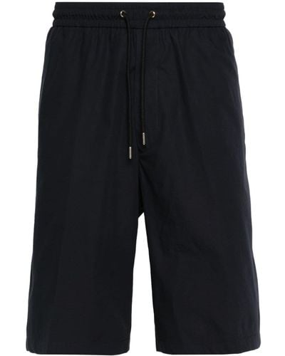 Paul Smith Drawstring-waist Organic-cotton Shorts - Blue