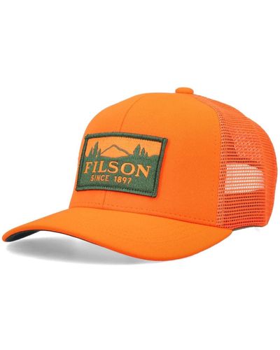 Filson Cappello da baseball con applicazione logo - Arancione