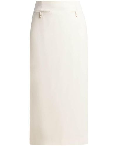 STAUD High-waisted Midi Skirt - White
