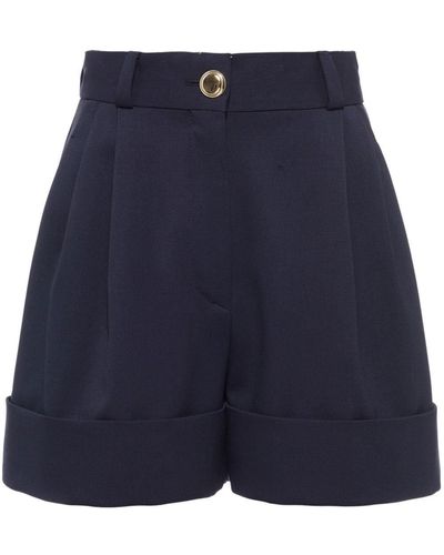 Miu Miu High Waist Shorts - Blauw