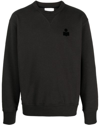 Isabel Marant Mike Logo-flocked Sweatshirt - Black