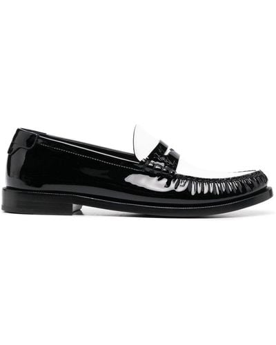 Saint Laurent 'le Loafer 15' Patent Nappa Leather Loafers - Black