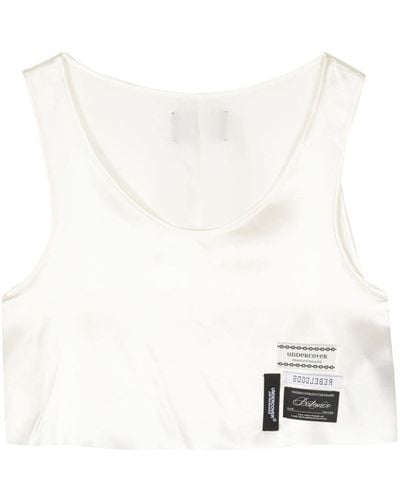 Undercover Cropped-Top mit Logo-Applikation - Weiß