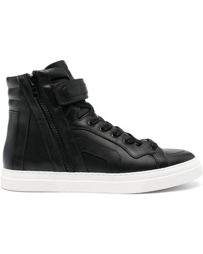 Pierre Hardy 112 Panelled Leather Trainers - Black