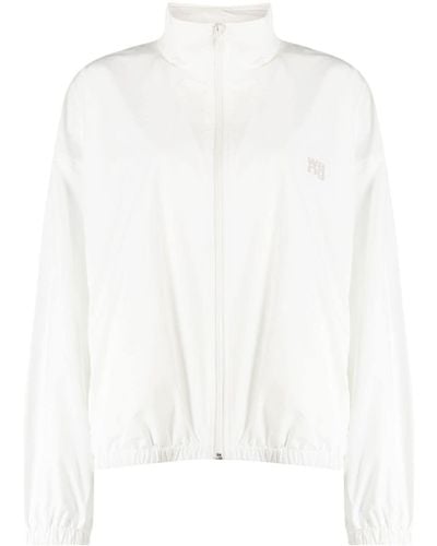 T By Alexander Wang Coaches Track Jacket In Nylon - White