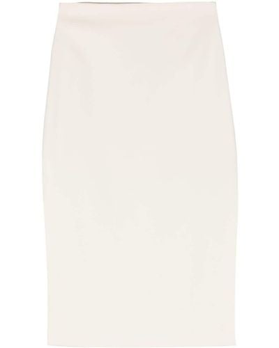 Sportmax Asymmetric Crepe Skirt - White