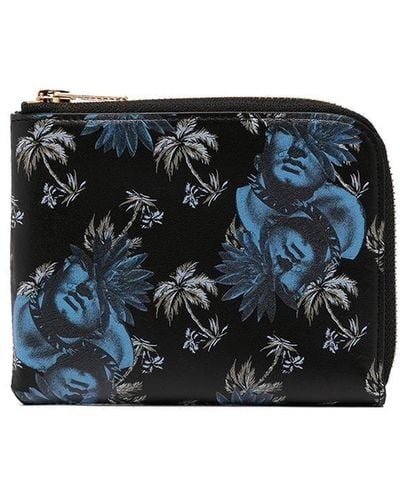 Undercover Graphic-print Leather Wallet - Black