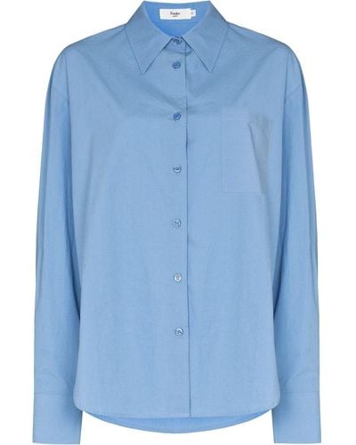 Frankie Shop Camisa Lui oversize - Azul