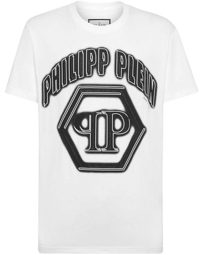 Philipp Plein Logo-print Cotton T-shirt - Grey