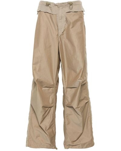 DIESEL P-mckell Logo-embroidered Trousers - Natural