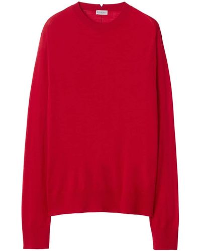 Burberry Pullover mit tiefen Schultern - Rot