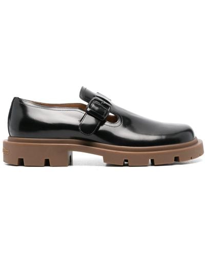 Maison Margiela Ivy Leather Buckled Shoes - Black