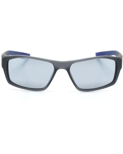 Nike Brazen Fuel Rectangle-frame Sunglasses - Blue