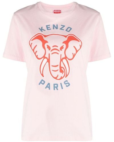 KENZO Varsity Jungle Printed T-shirt - Pink