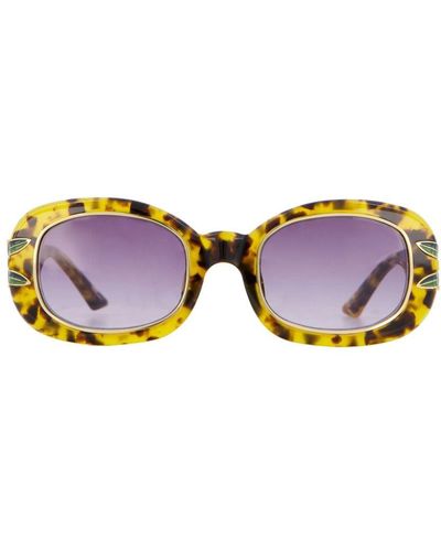 Casablancabrand Laurel Sonnenbrille mit ovalem Gestell - Gelb