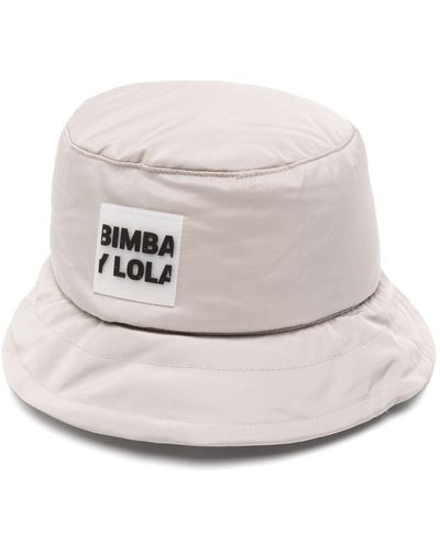 Bimba Y Lola Vissershoed Met Logo-applicatie En Trekkoord - Naturel