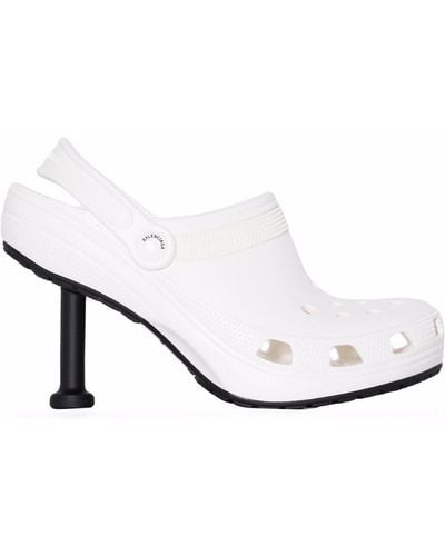 Balenciaga Zapatos Madame con tacón de 80mm de x Crocs - Blanco