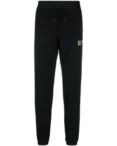 EA7 Pantalones de chándal con parche del logo - Negro