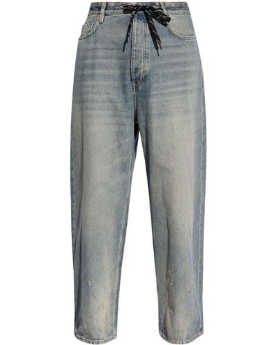 Balenciaga Jeans a gamba ampia con coulisse - Blu