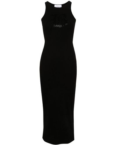 Blumarine Kleid mit V-Ausschnitt - Schwarz