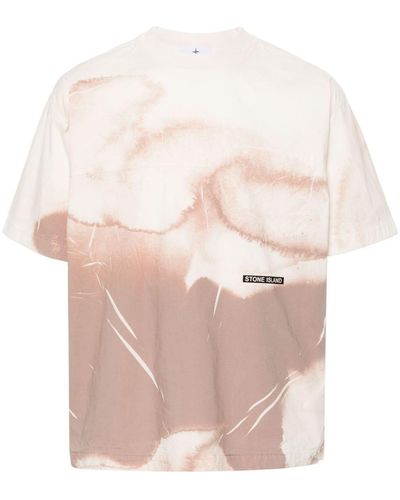 Stone Island Abstract Logo-print T-shirt - Pink