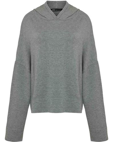 UMA | Raquel Davidowicz Hooded Knit Sweater - Grey